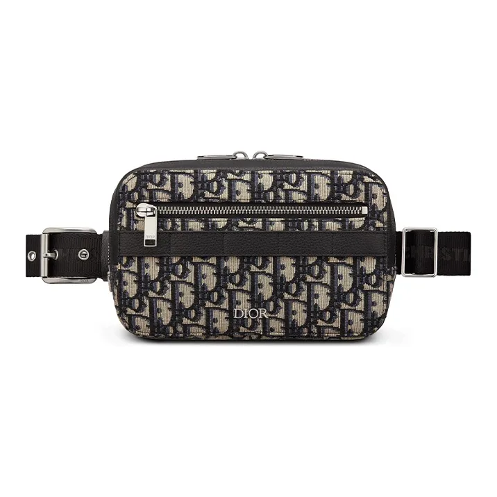 DIOR Nylon Fabric Shoulder Bag Crossbody Bag Sling Bag Fanny Pack Regular Unisex Beige & Black-0