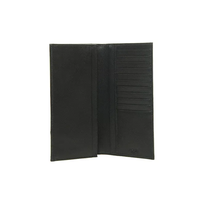 PRADA Cow Leather Wallet Men's Black-3