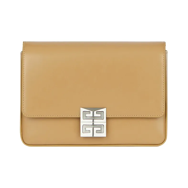 GIVENCHY 4G Cow Leather Shoulder Bag Crossbody Bag Medium Size Women's Beige-1