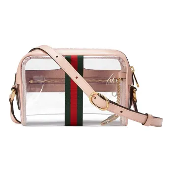 GUCCI Transparent Resin With Leather Camera Bag, Crossbody Bag, Shoulder Bag Women's