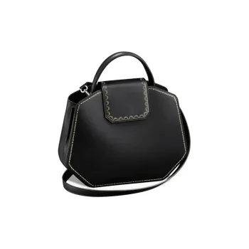 CARTIER GUIRLANDE Calfskin Handbag Shoulder Bag Crossbody Bag Small Size Women's Black