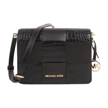MICHAEL KORS Mercer Leather Box Bag Shoulder Bag Crossbody Bag Small Size Women's Black