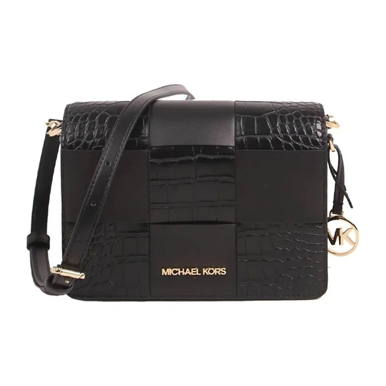 MICHAEL KORS Mercer Leather Box Bag Shoulder Bag Crossbody Bag Small Size Women's Black-0
