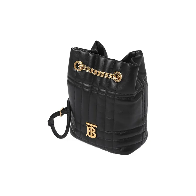 Burberry Lambskin Handbag Storage Bag Backpack Mini Women's Black-2