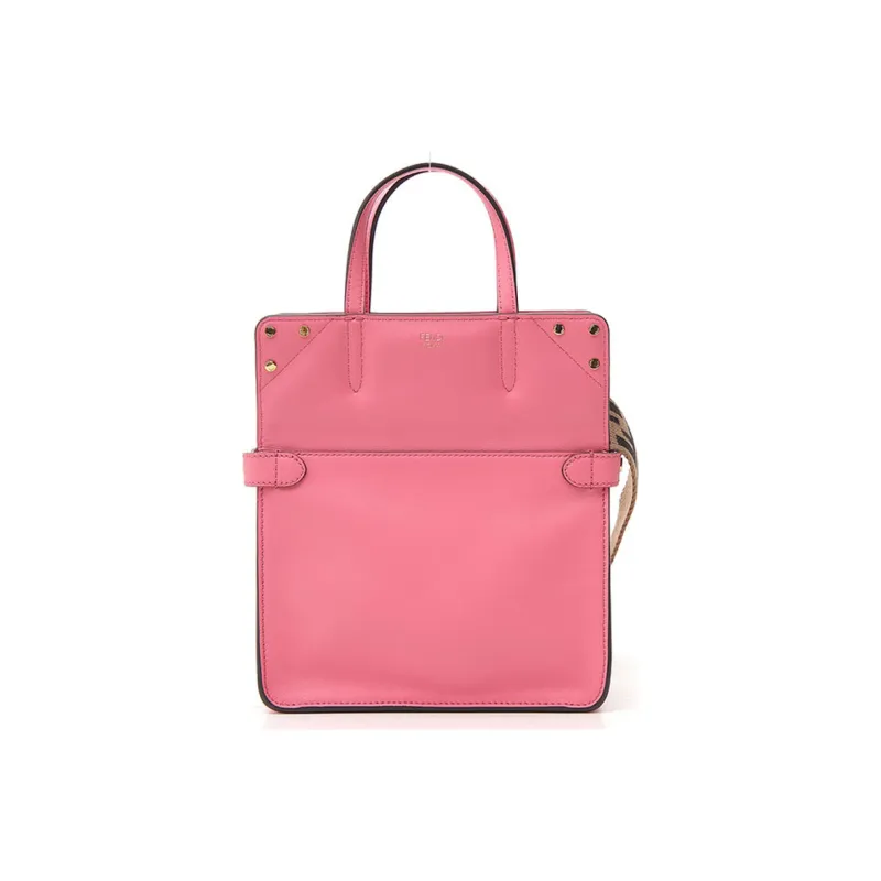 FENDI Cow Leather Tote Bag Shopping Bag Shoulder Bag Crossbody Bag Handbag Small Size Women's Pink/Candy Color-2