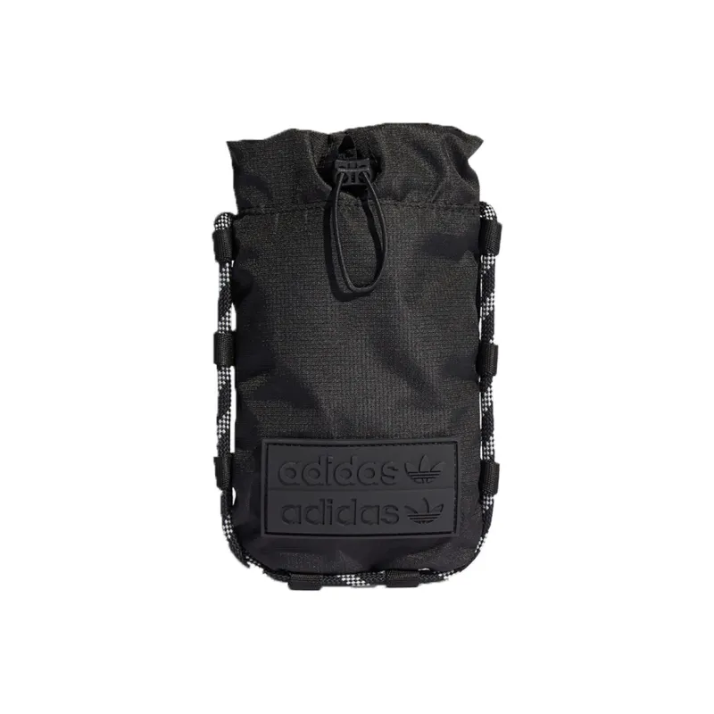 Adidas Originals Recycled Material Sports Bag, Coin Purse, Card Holder, Shoulder Bag Unisex Black-0