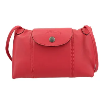LONGCHAMP Sheepskin Shoulder Bag Women's Red