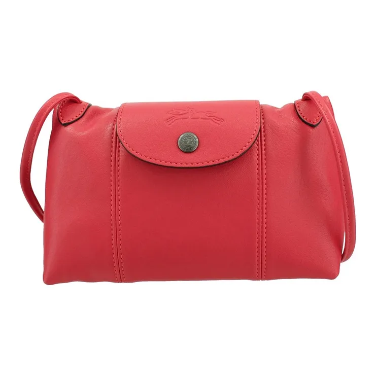 LONGCHAMP Sheepskin Shoulder Bag Women's Red-0