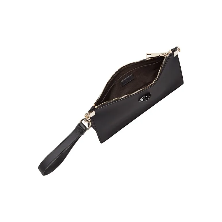 VERSACE Cow Leather Handbags Clutches Regular Men's Black-3