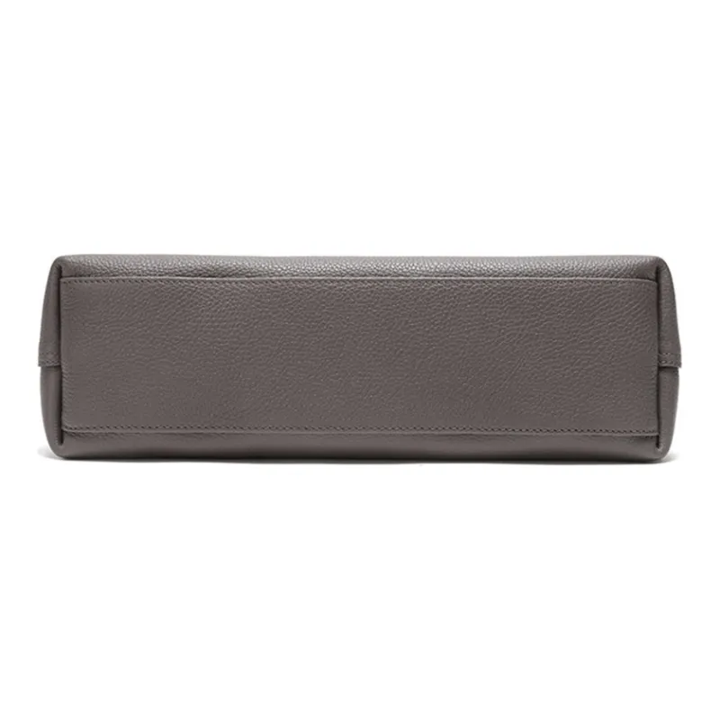 LONGCHAMP Roseau Cow Leather Laptop Bag Shoulder Bag Medium Size Women's Gray-4