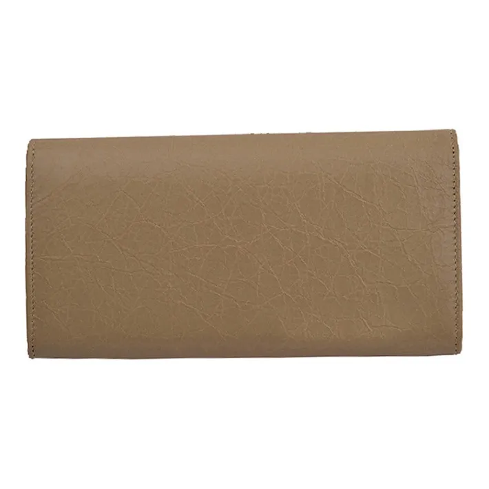 Balenciaga Leather Wallet Women's Khaki-1