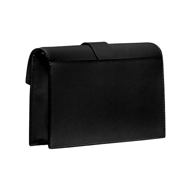 MICHAEL KORS Charm Leather Shoulder Bag, Crossbody Bag Medium Size Women's Black-1