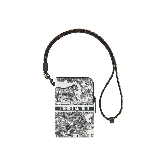 DIOR DiorTravel Technical Fabric Cell Phone Pouch Coin Purse Clutch Regular Women's Blue-1