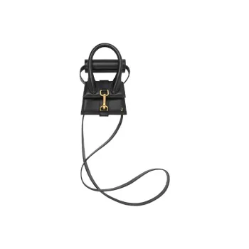 Jacquemus Leather Small Square Bag Shoulder Bag, Crossbody Bag Mini Women's Black