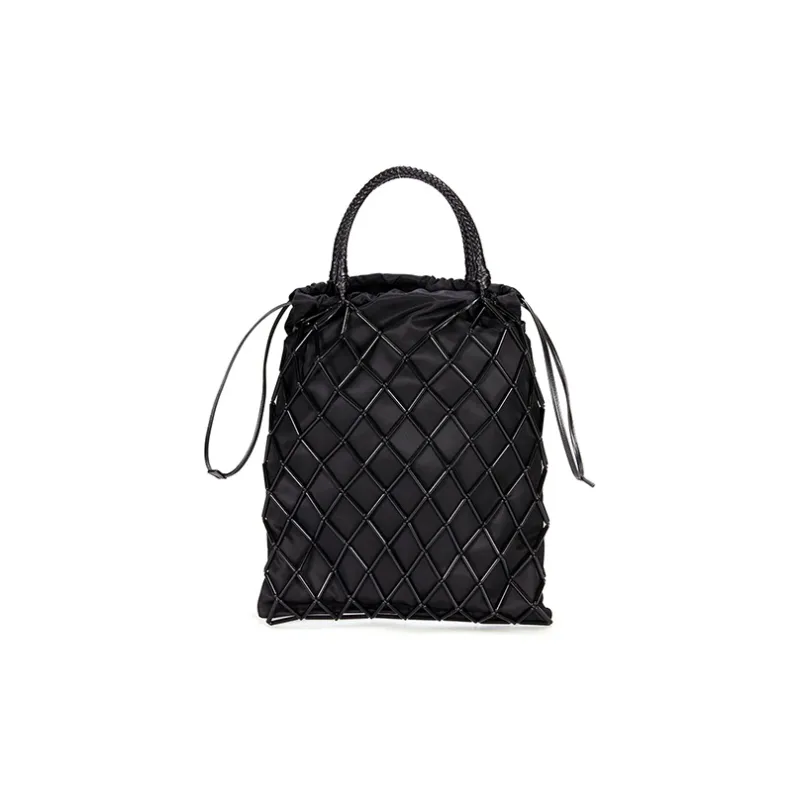 PRADA Nylon Fabric Bucket Bag Handbag Women's Black-1