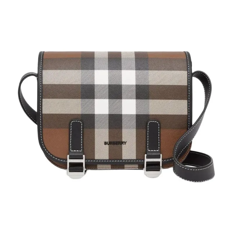 Burberry Cotton Shoulder Bag Unisex Brown-0