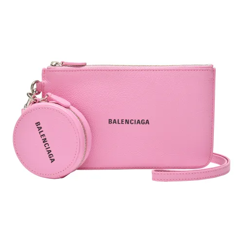 Balenciaga Leather Clutch Regular Women's Pink