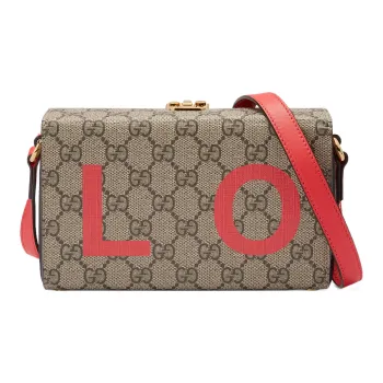 GUCCI Canvas Box Bag, Crossbody Bag, Shoulder Bag Unisex