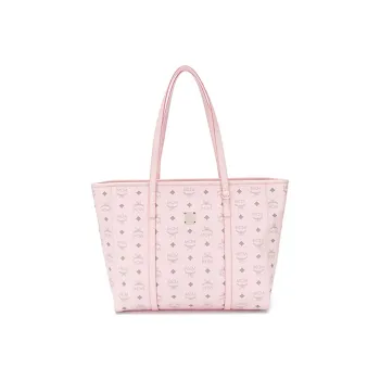 MCM Toni E/W Shopper Tote Medium Visetos Powder Pink