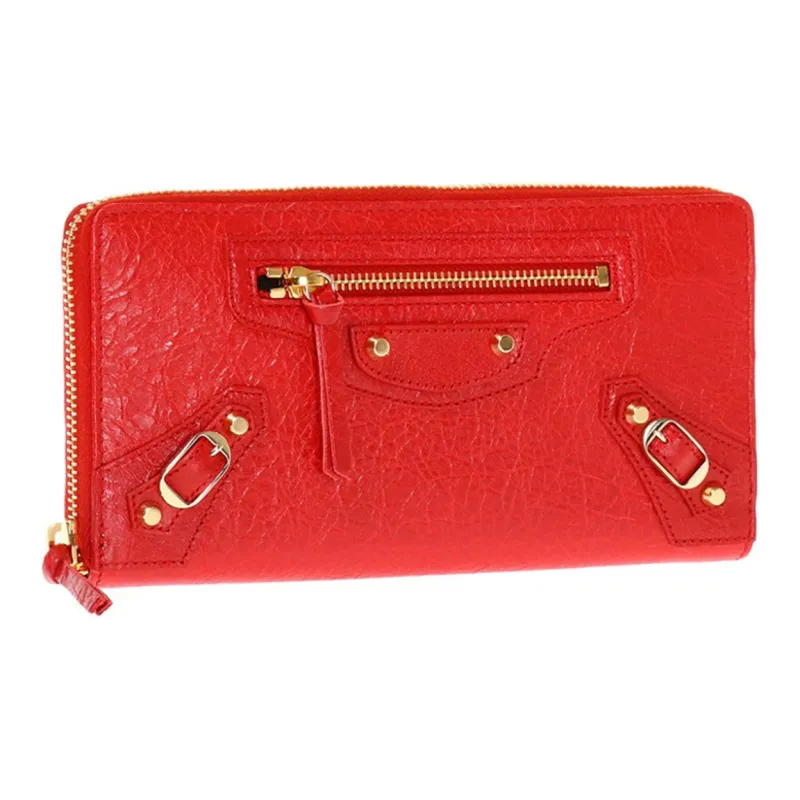 Balenciaga Sheepskin Clutch Women's Red-1