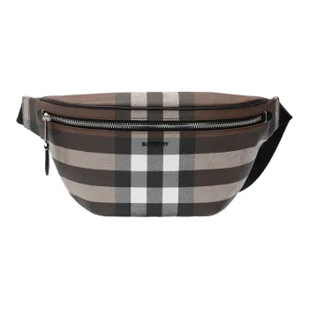 Burberry Canvas One Shoulder Crossbody Bag Sling Bag Fanny Pack Regular Men's Dark Birch Brown