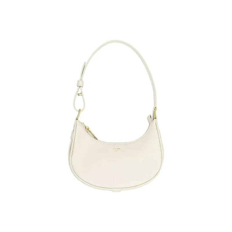CELINE AVA Smooth Cow Leather Handbag, Shoulder Bag, Handbag, Shoulder Bag Mini Women's White-0