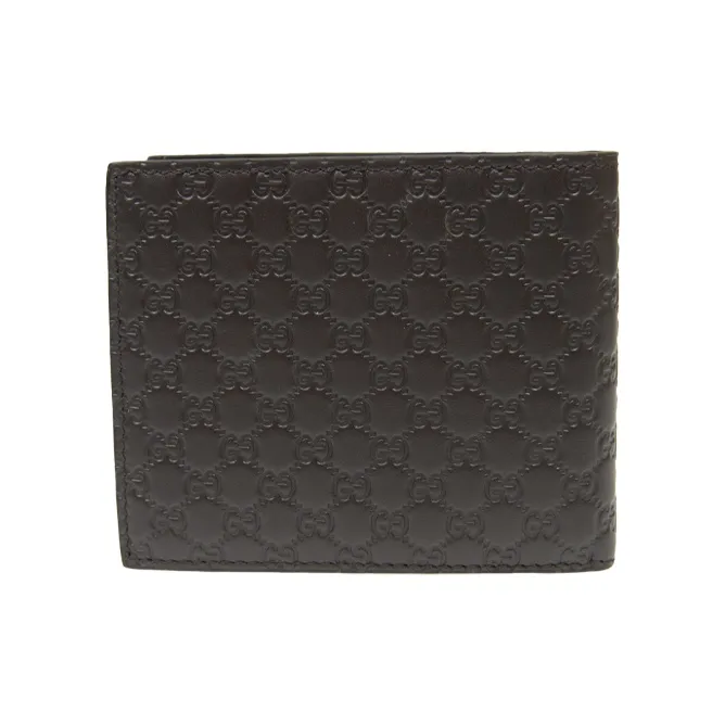 GUCCI Leather Wallet Men's Brown-1