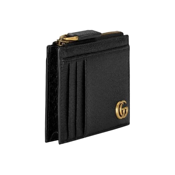 GUCCI GG Marmont Leather Card Holder Card Holder Men's Black-2