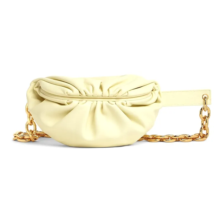 Bottega Veneta Cow Leather Fanny Pack Women's Ice Cream-0