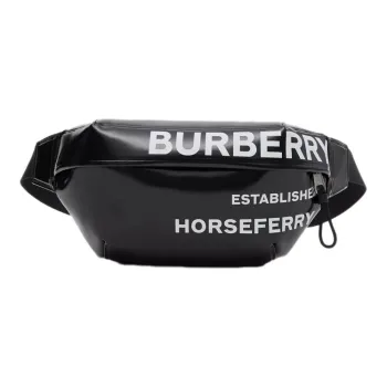 Burberry Bum Bag Horseferry Print Medium Black