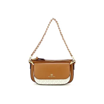 MICHAEL KORS Jet Set Leather Four in One Shoulder Bag, Crossbody Bag Women's Vanilla White Multicolor