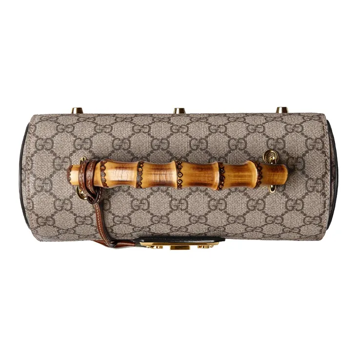 GUCCI Padlock Canvas With Leather Box Bag Crossbody Handbag Shoulder Bag Small Size Women's Beige Ebony-2