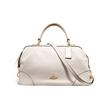 COACH Lane Cow Leather Bucket Bag, Shoulder Bag, Crossbody Bag, Handbag Tubas Women's White