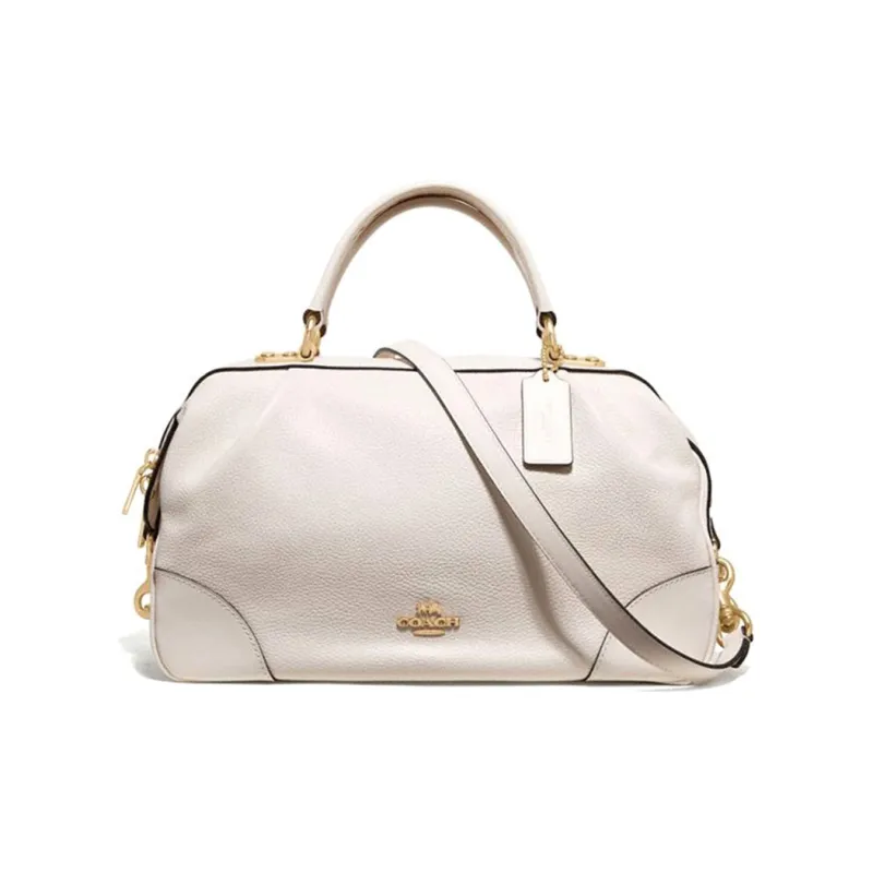 COACH Lane Cow Leather Bucket Bag, Shoulder Bag, Crossbody Bag, Handbag Tubas Women's White-0