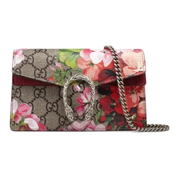 GUCCI Dionysus Blooms Super Mini Shoulder Bag Pink/Ebony