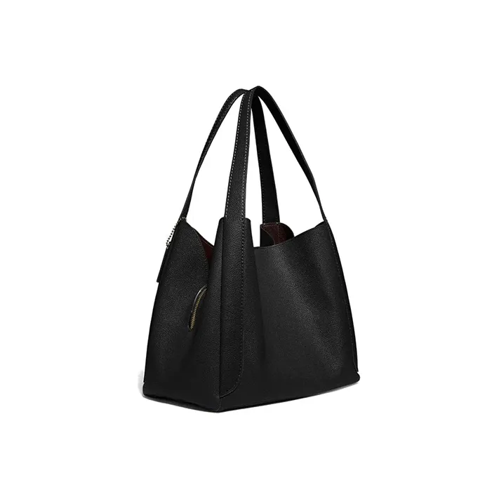 COACH HadleyHobo Canvas, Cow Leather, Leather Hobo Bag, Basket Bag, Shoulder Bag, Handbag Tubas Women's Black-2