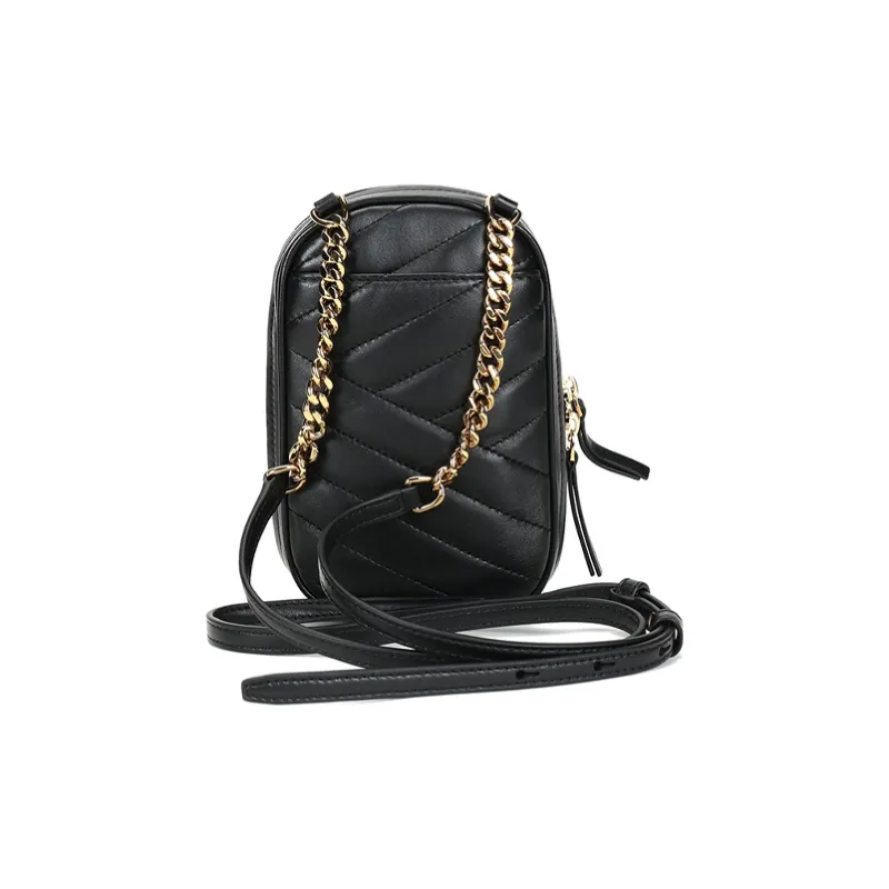 TORY BURCH Sheepskin One Shoulder Crossbody Cell Phone Pouch Trumpets Women's Black-3