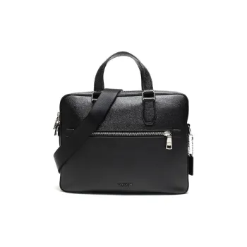 COACH Kennedy Leather Shoulder Bag, Crossbody Bag, Handbag Large Size Men's Black