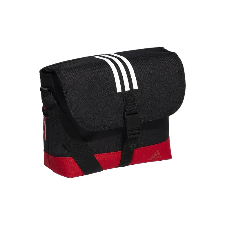 Adidas Recycled Polyester Crossbody Bag Shoulder Bag Unisex Black Light Scarlet-3