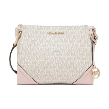 MICHAEL KORS Nicole Leather Trunk Bag, Shoulder Bag, Crossbody Bag Small Size Women's Pink