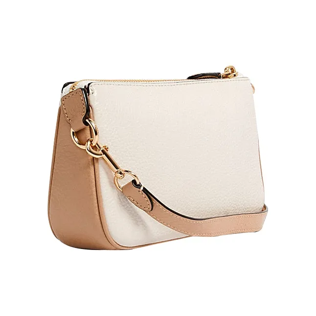 COACH Nolita Multicolor Leather Pochette Handbag, Wrist Bag, Underarm Clutch Trumpets Women's Ecru-1