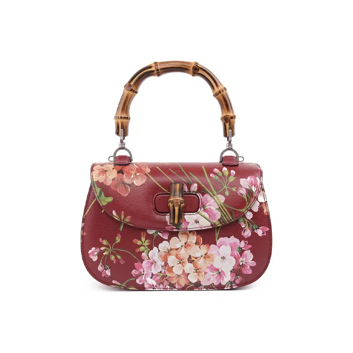 GUCCI Leather Shoulder Bag, Crossbody Bag, Handbag Trumpets Women's Burgundy-1