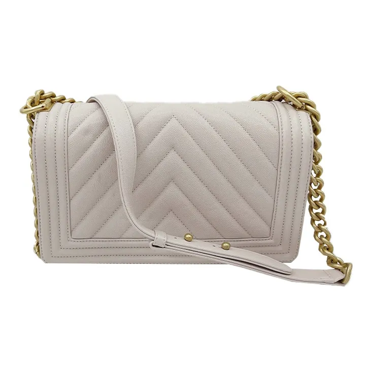 CHANEL Cow Leather Flap Bag, Chain Bag, Crossbody Bag, Shoulder Bag Women's Light Pink-1