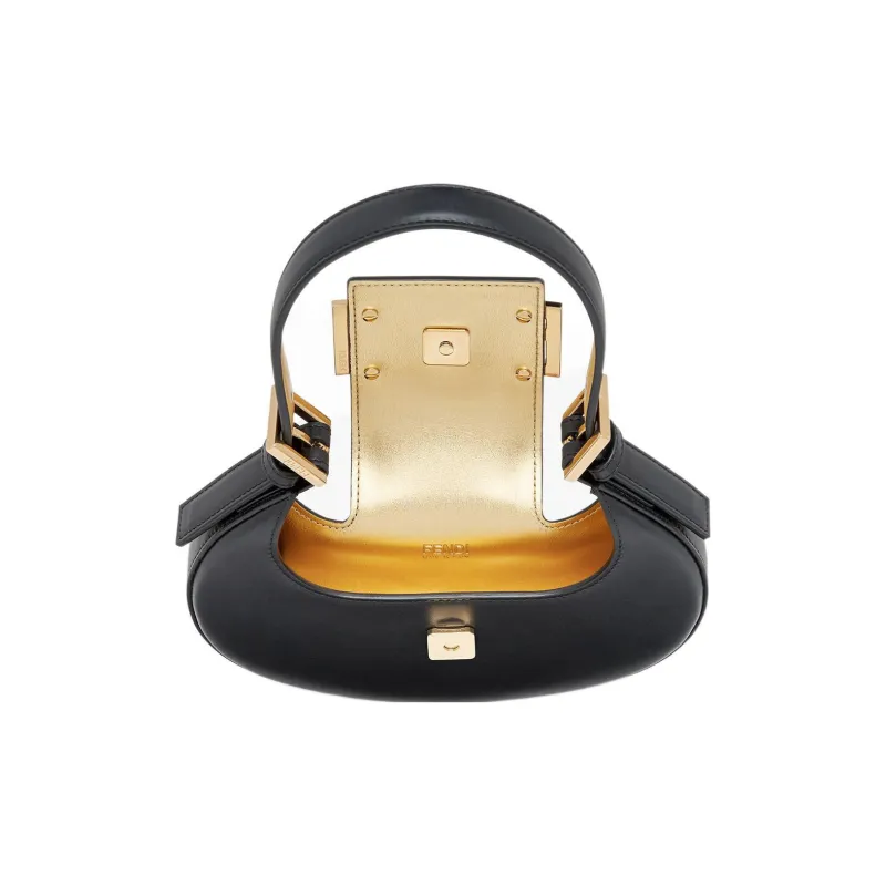 FENDI Polyester Cookie Bag Crescent Bag Shoulder Bag Handbag Shoulder Bag Women's Black-2