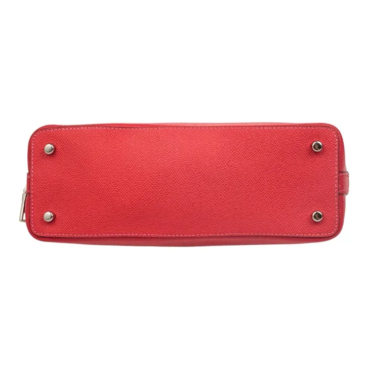 COACH Sierra Cross Grain Genuine Leather Dome Bag Crossbody Bag Handbag Small Size Women's Red-3
