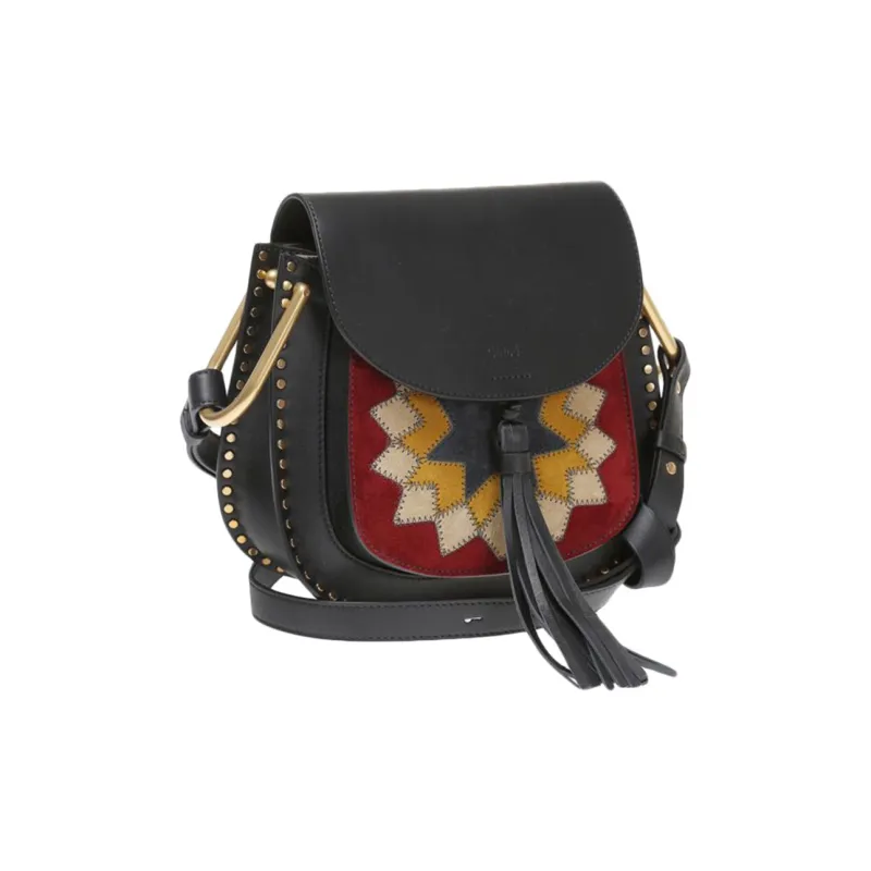 Chloe Chloé Bags Cow Leather Shoulder Bag Small Size Women's Black/Multicolor-1