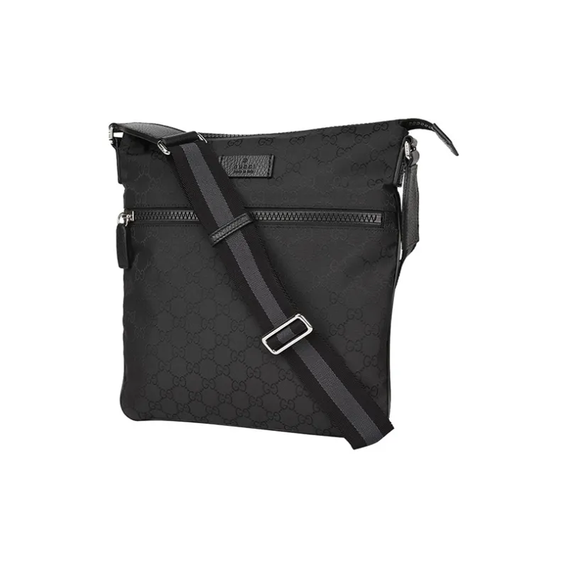 GUCCI GG Messenger Bag GUCCIssima Black-1