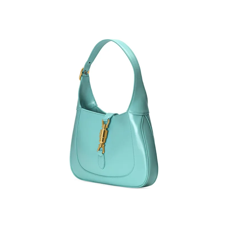 GUCCI Jackie 1961 Leather Crescent Shoulder Bag Shoulder Bag Women's Peacock Blue-2