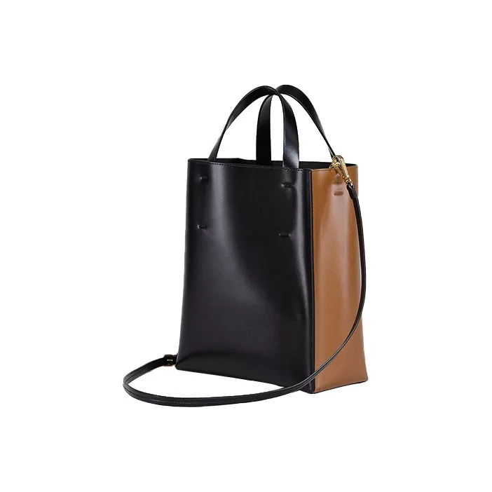 MARNI Cow Leather One Shoulder Handbag Women's Brown-2