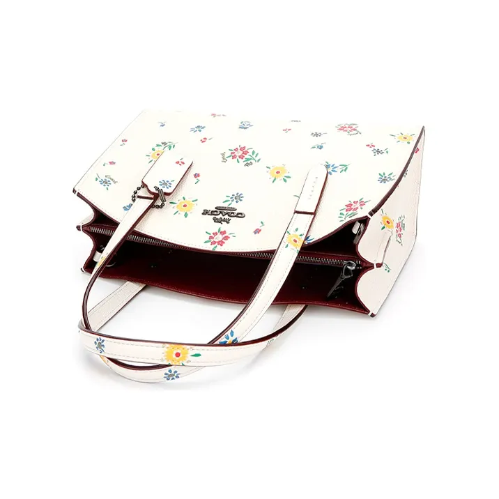 COACH Charlie Leather Handbag Shoulder Bag Crossbody Bag Large Size Women's White-6